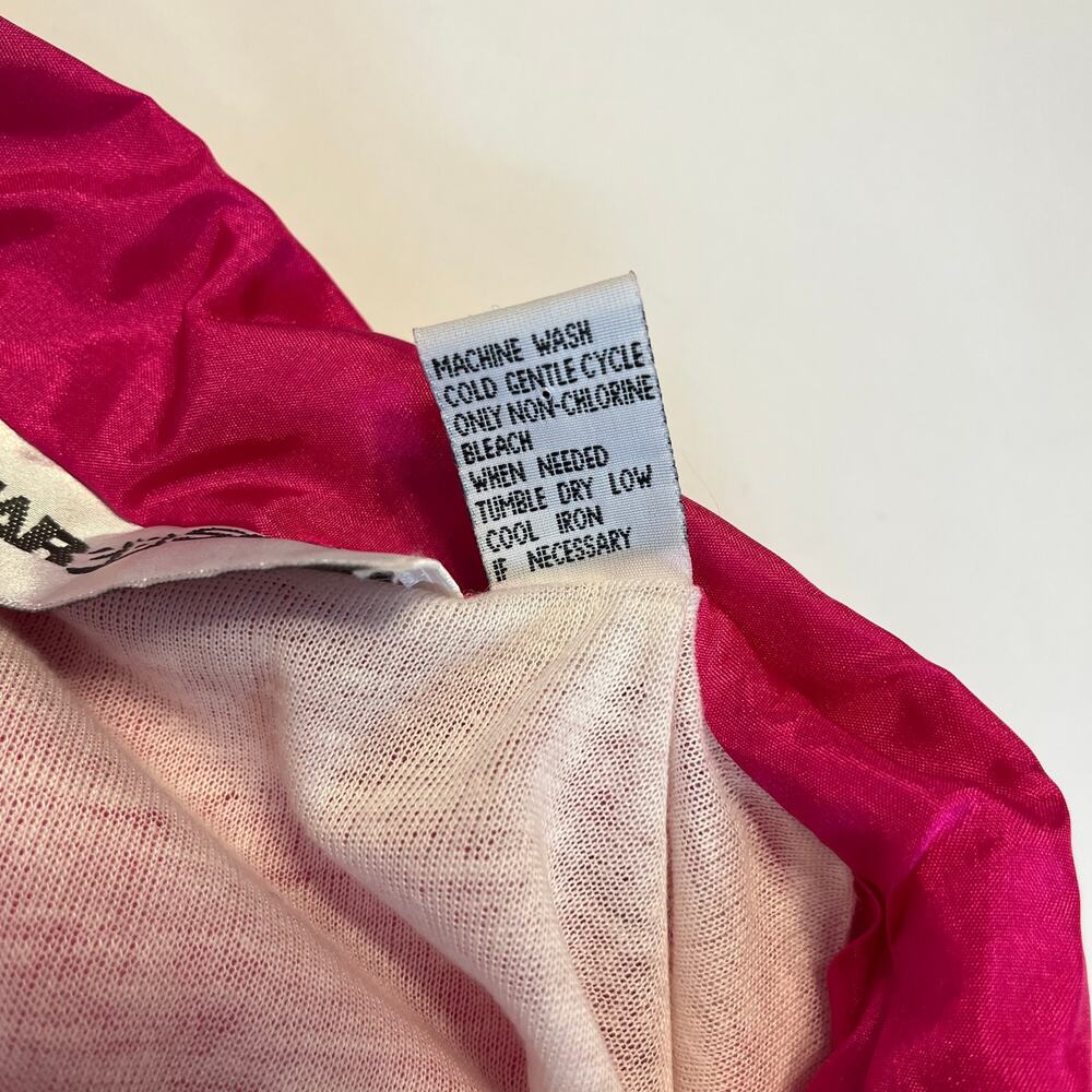 Vintage 90s Wear 2B Seen Pink & Orange Nylon Windbreaker Zip Jacket Women Sz 1X - Picture 8 of 9